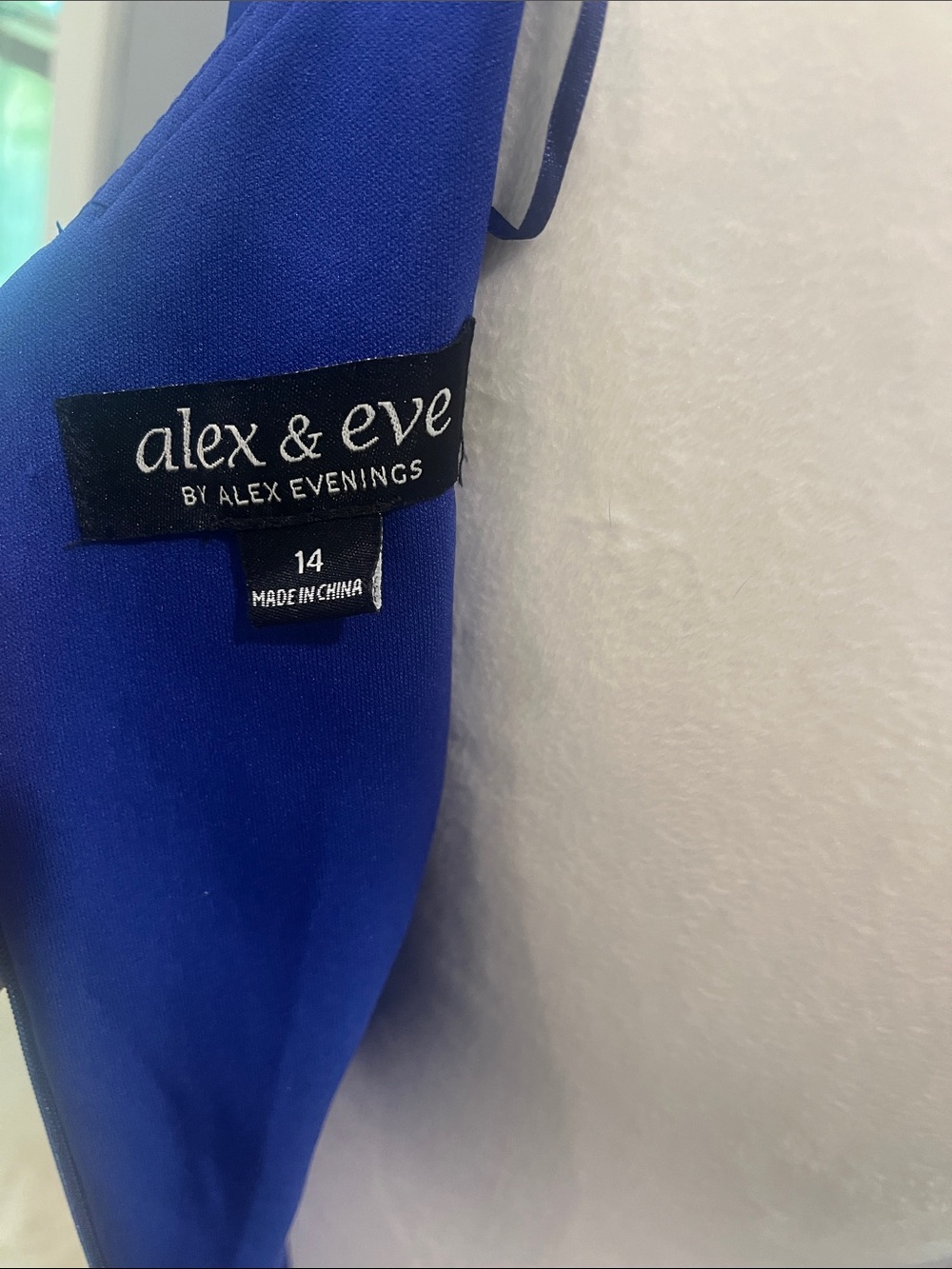 Alex and Ani Cobalt Blue One-Shoulder Satin Cocktail Dress - Picture 9 of 10